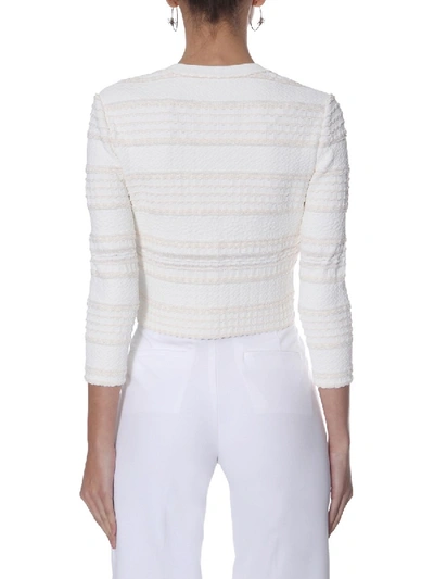 Shop Alexander Mcqueen Knit Cardigan In White