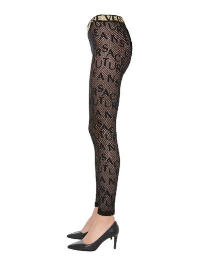 Shop Versace Jeans Couture Lace Socks In Black