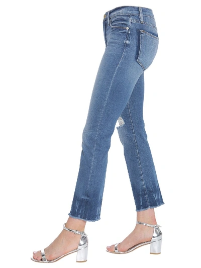 Shop Frame Le High Straight Jeans In Denim