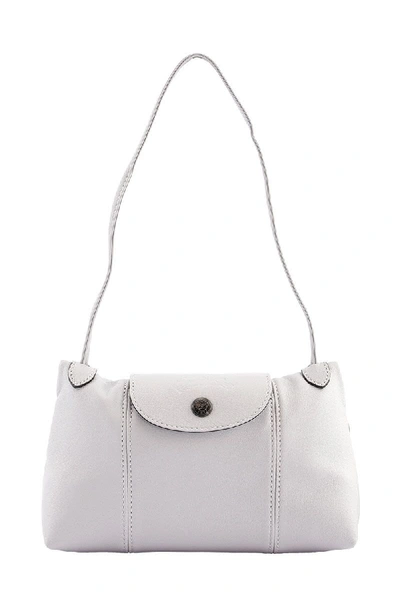 Longchamp Le Pliage Cuir Crossbody Bag In Grey | ModeSens