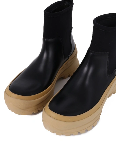 Shop Jil Sander Leather Ankle Boots Black