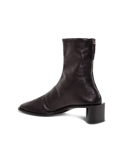 Shop Acne Studios Leather Ankle Boots With Logo In Black