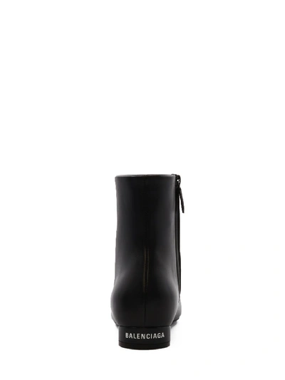 Shop Balenciaga Leather Boot Black