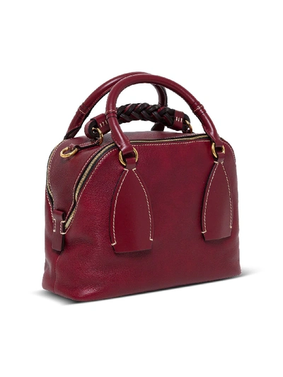Shop Chloé Leather Handbag In Red