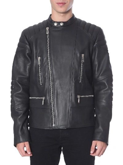 Shop Belstaff Leather Jacket In Black