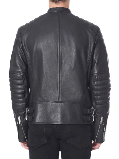 Shop Belstaff Leather Jacket In Black