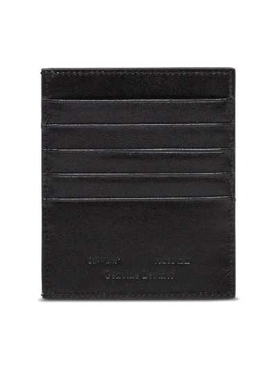 Shop Off-white Leathered Card Holder With Logo In Black