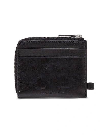 Shop Off-white Leathered Wallet With Chain In Black