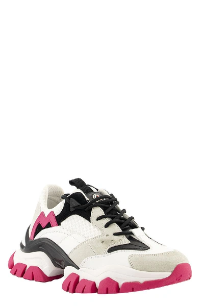 Shop Moncler Leave No Trace Sneakers In White/black