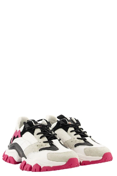 Shop Moncler Leave No Trace Sneakers In White/black