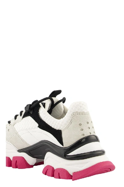 Shop Moncler Leave No Trace Sneakers In White/black