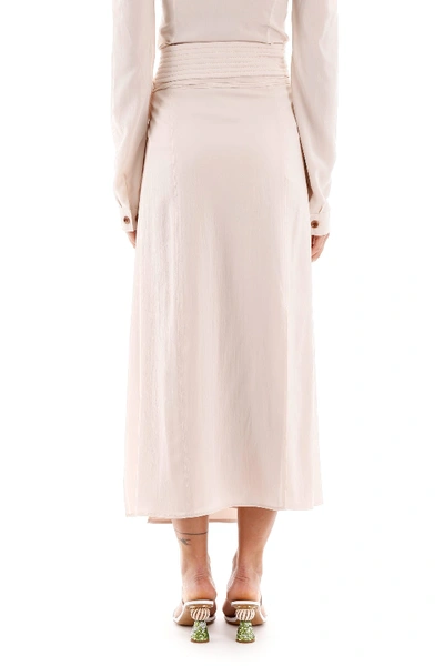 Shop Lemaire Midi Skirt In Light Pink