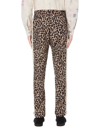 Shop Palm Angels Leopard Track Pants In Beige