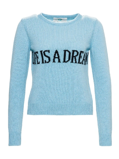 Shop Alberta Ferretti Life Is A Dream Sweater In Light Blue