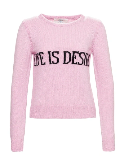 Shop Alberta Ferretti Life Is Desire Sweater In Pink