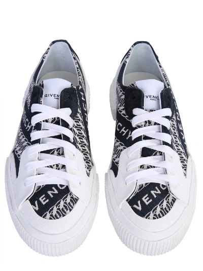Shop Givenchy Light Tennis Low Sneakers In Blue