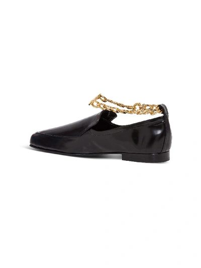 Shop By Far Loafer With Chain In Black