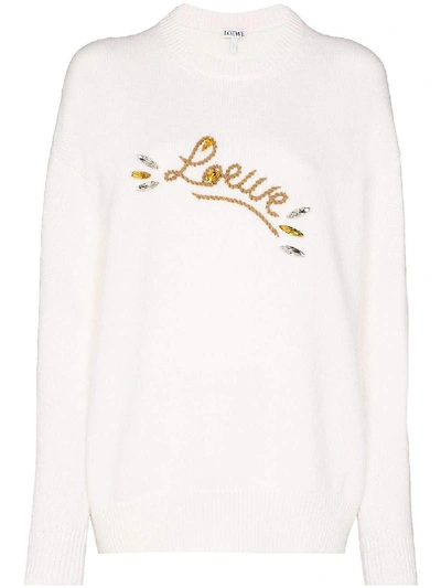 Shop Loewe Sweaters In Bianco