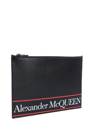 Shop Alexander Mcqueen Logo Pouch In Black