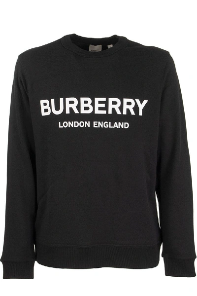 Shop Burberry Logo Print Sweatshirt Lanslow Black