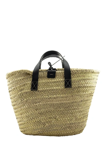 Shop Etro Logo Raffia Tote Beach In Natural