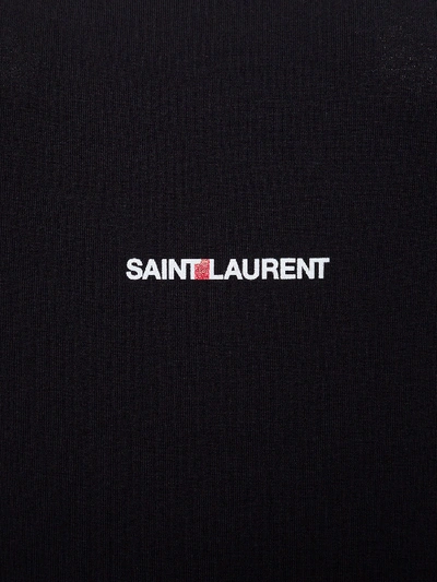 Shop Saint Laurent Logo Tee In Black
