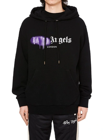 Shop Palm Angels London Spryed Hoodie In Black