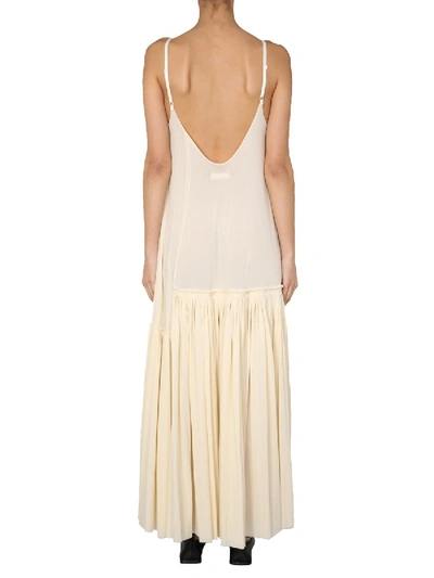 Shop Jil Sander Long Dress In White