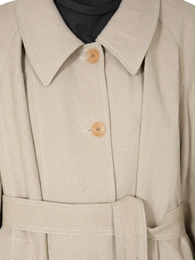 Shop Lemaire Long Trench In Beige