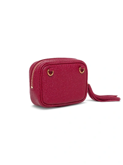 Shop Saint Laurent Lou Baby Bag In Grain De Poudre Embossed Leather In Red