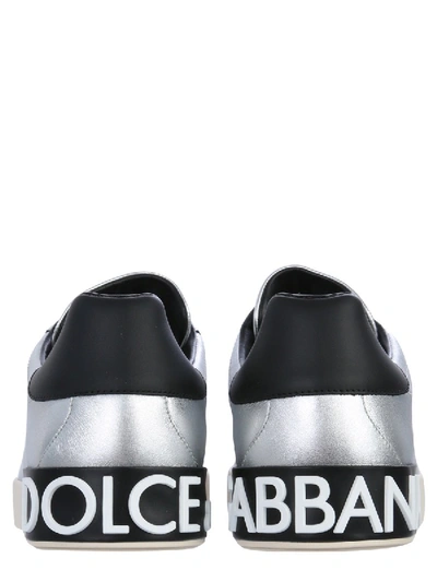 Shop Dolce & Gabbana Low Sneakers In Silver