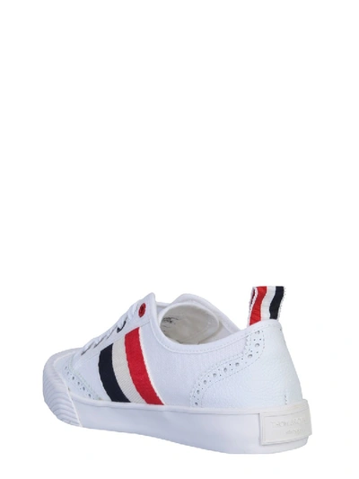 Shop Thom Browne Low Top Brogued Trainer Sneaker In White
