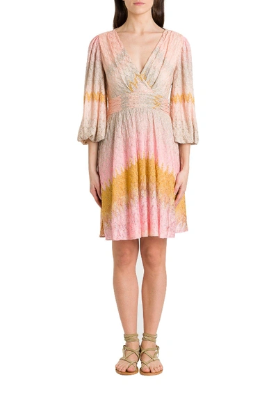 Shop Missoni Lurex Knit Dress In Multicolor