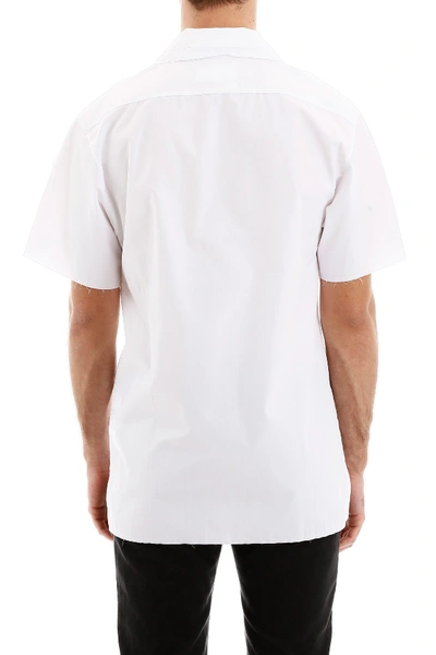 Shop Maison Margiela Bowling Cotton Shirt In White
