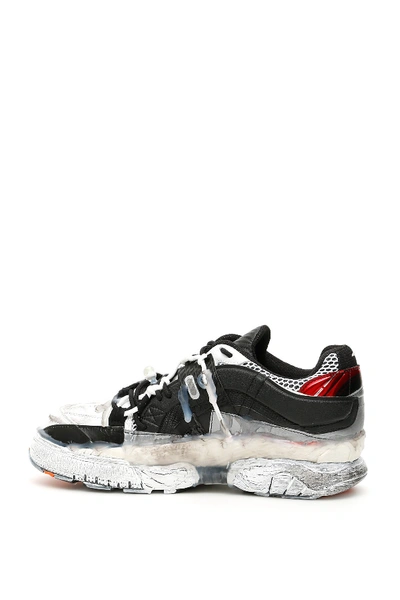 Shop Maison Margiela Fusion Sneakers In Red Black White