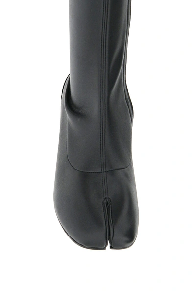 Shop Maison Margiela Over The Knee Tabi Boots In Black