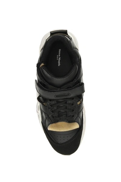Shop Maison Margiela Retro Fit Sneakers In Black