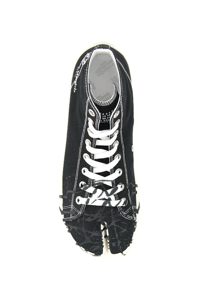 Shop Maison Margiela Tabi Hi-top Sneakers In Black