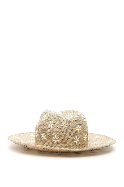 Shop Maison Michel Kate Daisy Raffia Hat In Natural