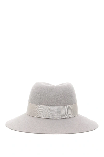 Shop Maison Michel Virginie Wool Felt Hat In Pearl Grey