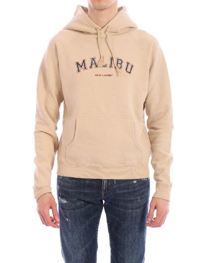 Shop Saint Laurent Malibu Sweatshirt In Beige