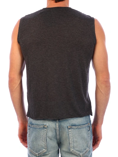 Shop Saint Laurent Malibu Tank Top In Grey