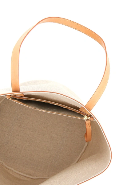 Shop Mansur Gavriel Circle Bucket Bag In Beige