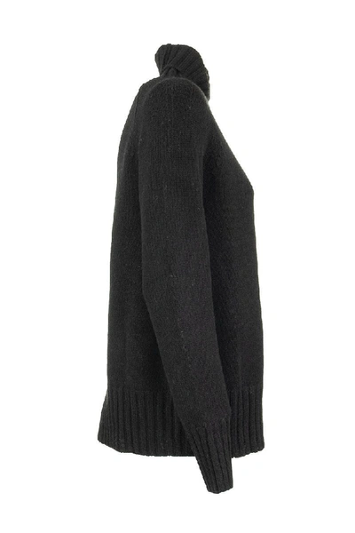 Shop Max Mara Maxmara Mantova Wool And Cashmere Knit Jumper In Black