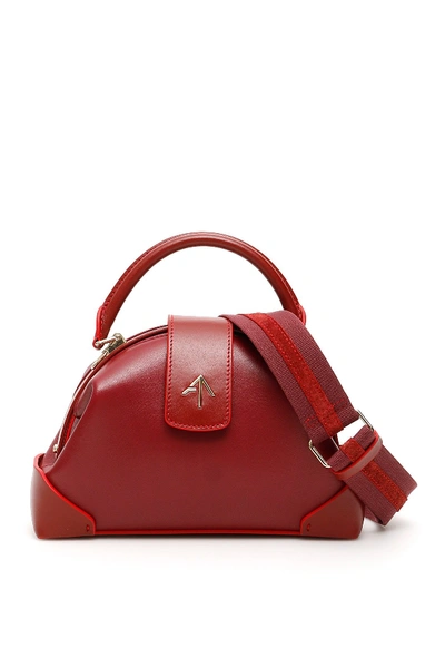 Shop Manu Atelier Demi Bag In Burgundy Red Ruby