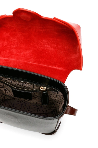 Shop Manu Atelier Mini Pristine Bag In Black Red Brown