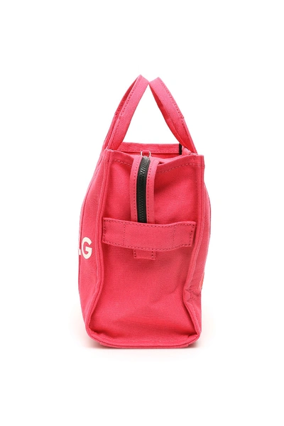 Shop Marc Jacobs The Small Traveler Tote Bag In Bright Pink