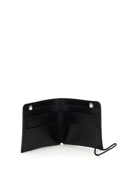 Shop Marcelo Burlon County Of Milan Marcelo Burlon Chain Wings Wallet In Black Turquoise