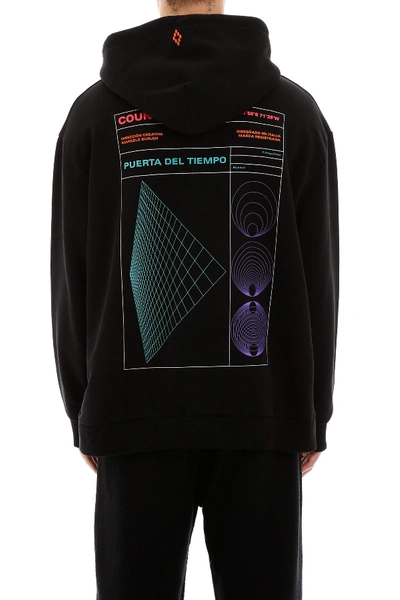 Shop Marcelo Burlon County Of Milan Marcelo Burlon Poster Print Hoodie In Black Light Blue