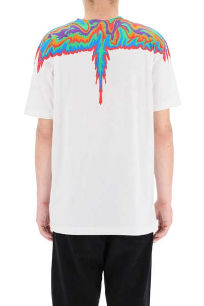 Shop Marcelo Burlon County Of Milan Marcelo Burlon Psychedelic Wings T-shirt In White Multicolor
